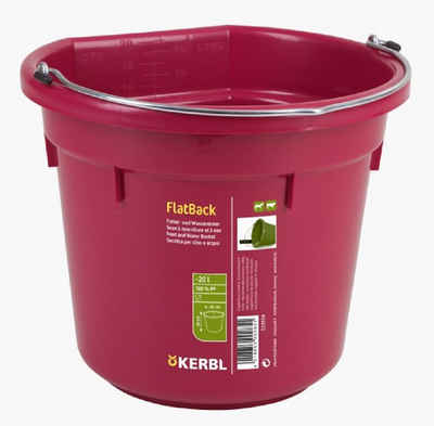 Kerbl Futterbehälter Futter- und Wassereimer FlatBack rosé 20l, Kunststoff
