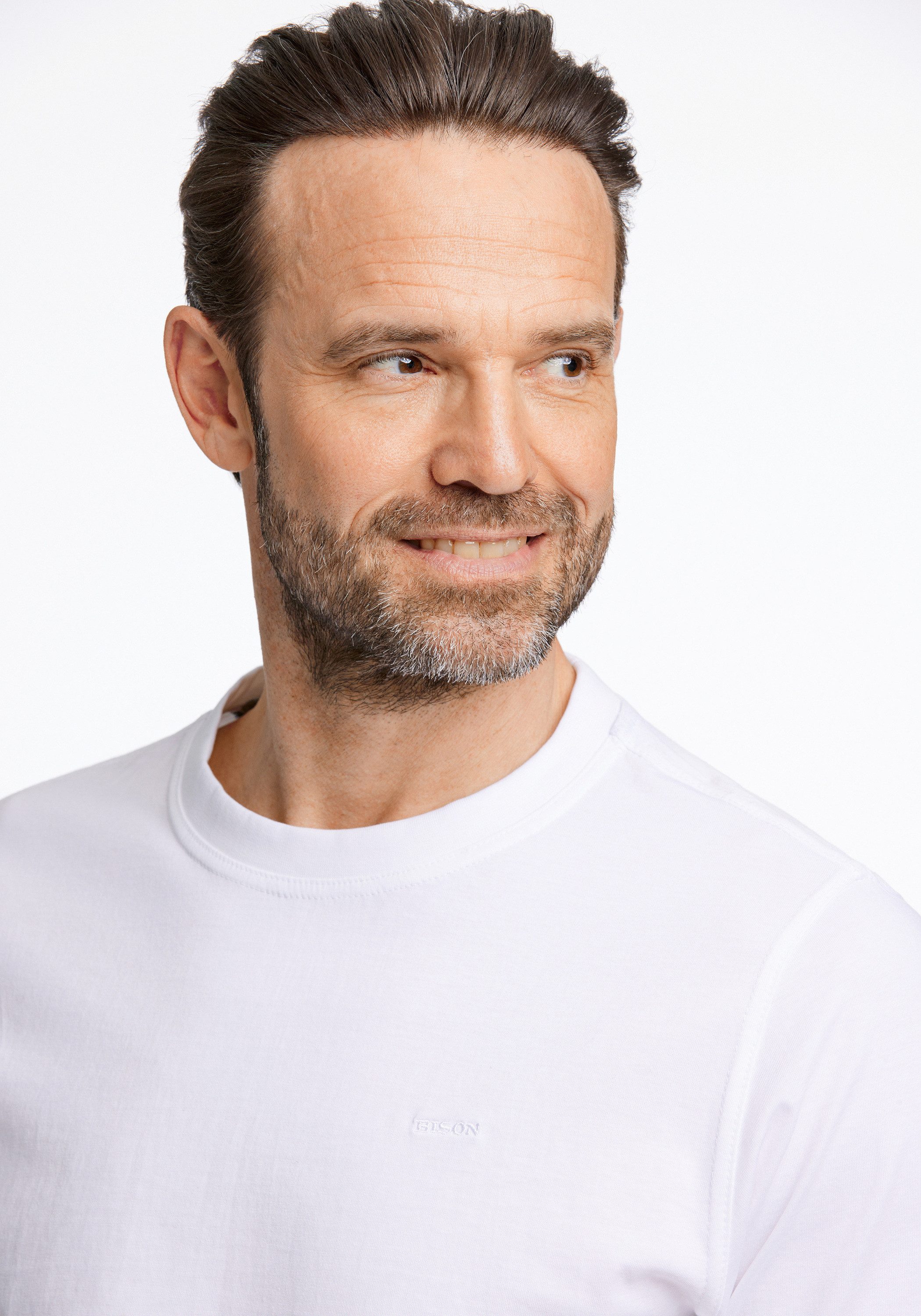 BISON Kurzarmshirt T-Shirt (Kurzarm) Comfort Fit