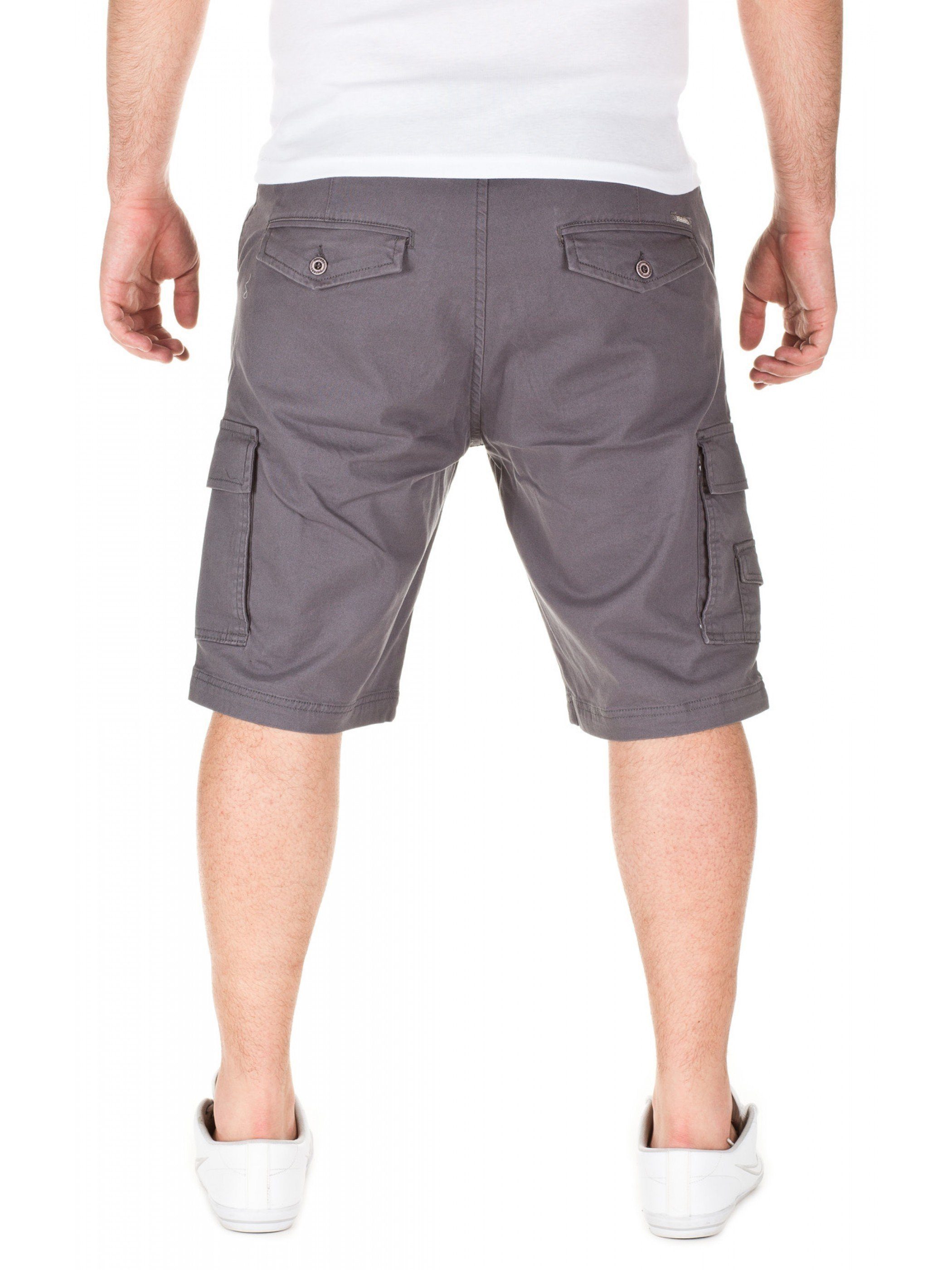 - 2003) (grey Shorts Yazubi mit Herren Yazubi Grau Chino Shorts Stretchanteil Mundo Chinoshorts