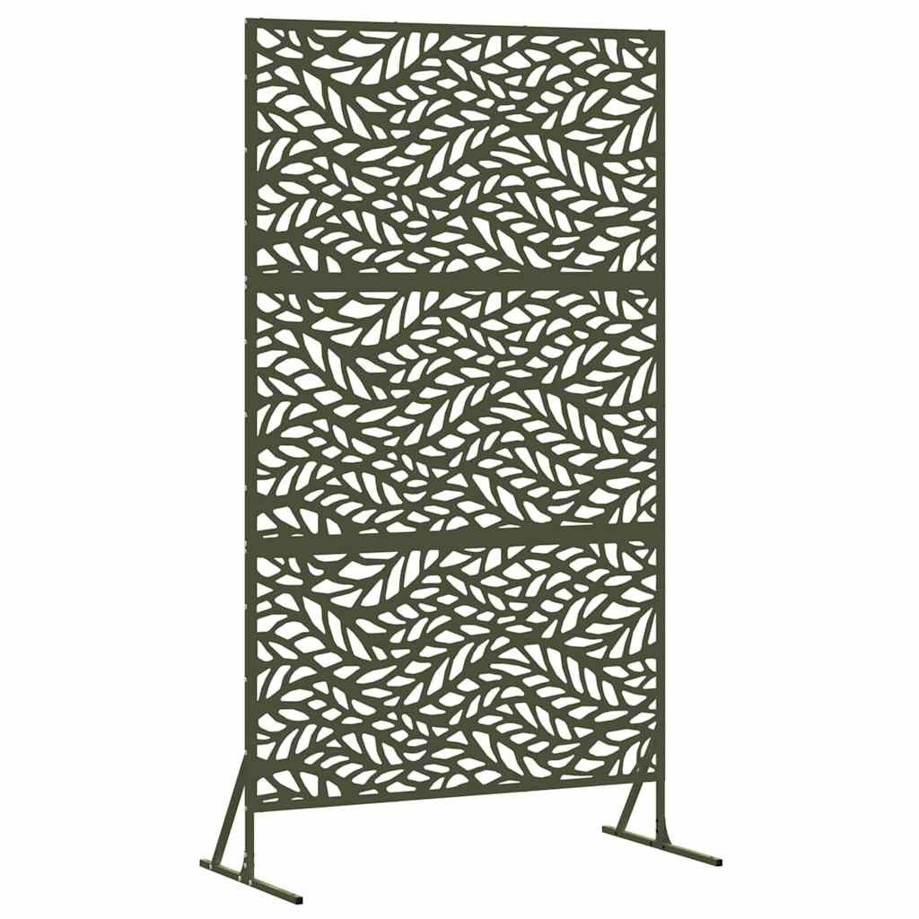 vidaXL Gartenzaun Sichtschutz Olivgrün Stahl, (1-St) günstig online kaufen
