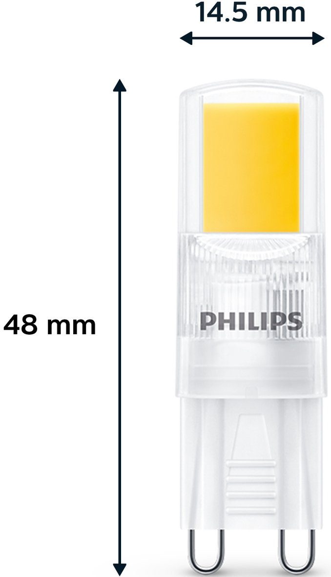 3er LED-Leuchtmittel non-dim 25W Warmweiß G9, Standard LED G9 Warmweiß Philips Brenner P,