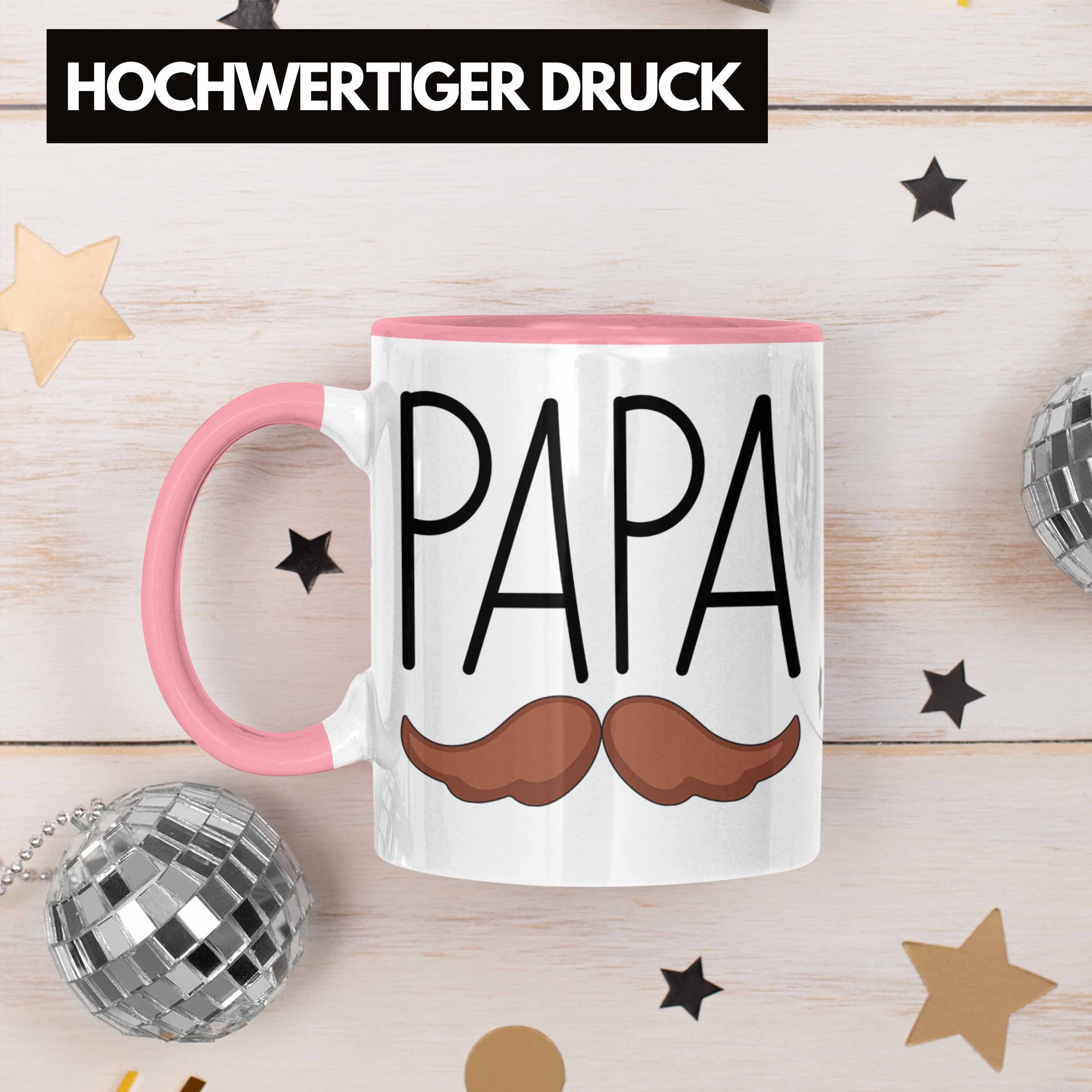 Trendation Schnurrbart Lustig Papa Vatertag Geschenk Rosa Tasse Tasse Geschenkidee