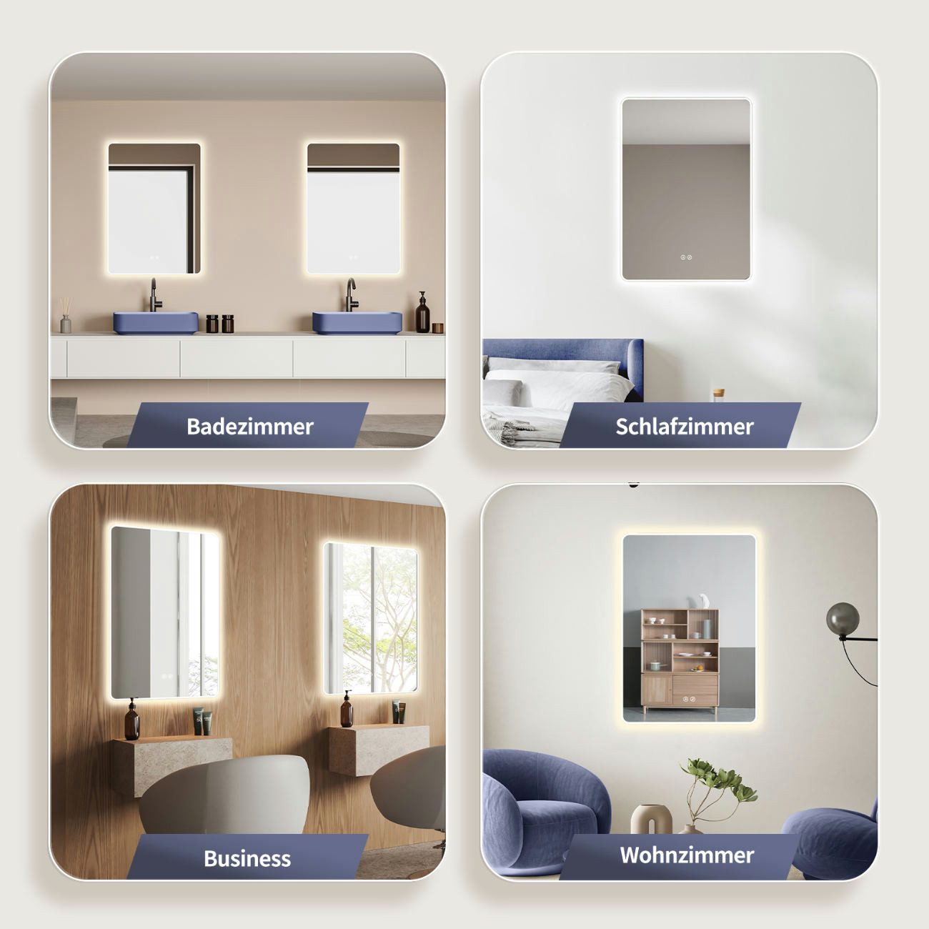 HOKO Badspiegel Antibeschlag LED 50x70 / günstig online kaufen