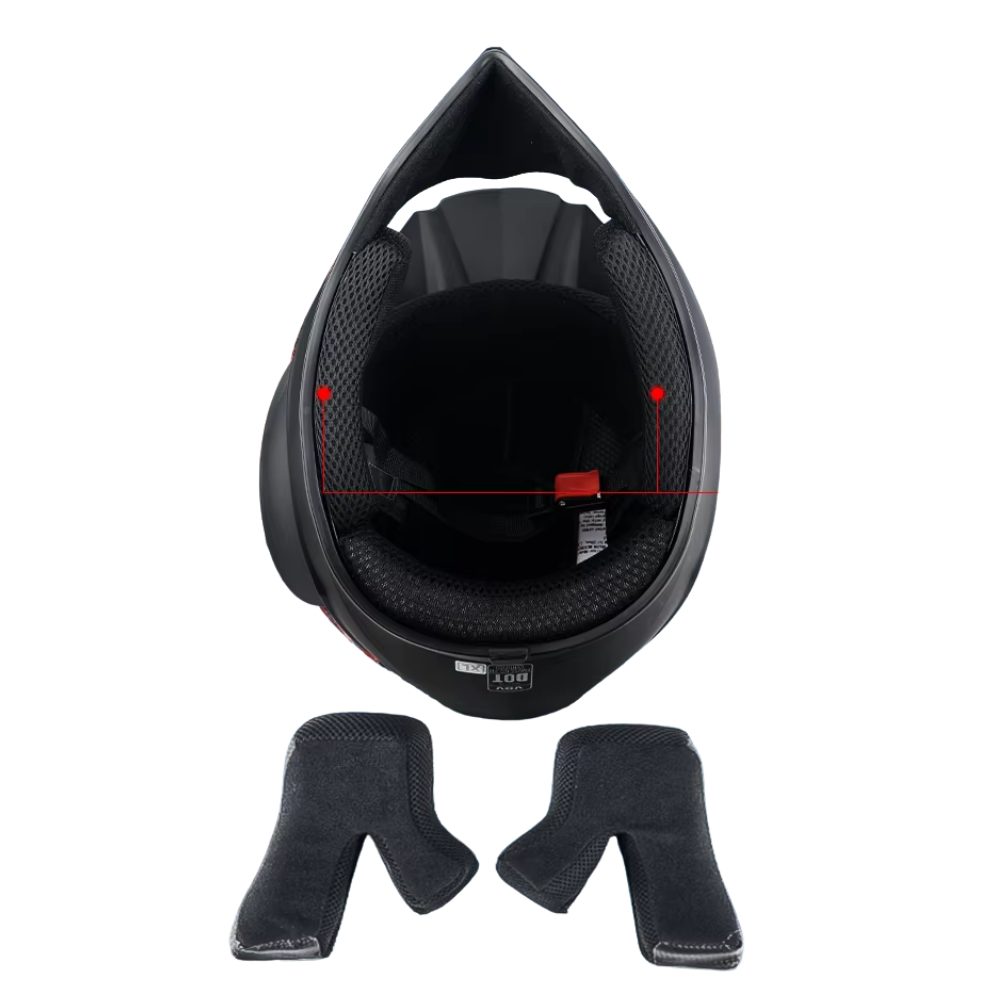 Athlix Motocrosshelm Offroad-Motorradhelm mit Schutzbrille Downhill matt-schwarz, Geringes Gewicht, Aerodynamisch optimiert