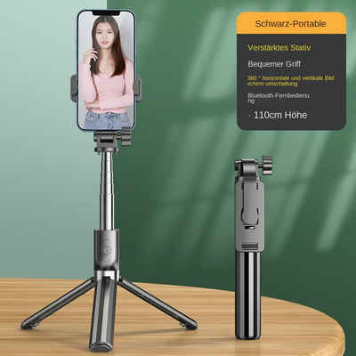 yozhiqu Handy-Selfie-Stick,Bluetooth-Stativ mit Fülllicht,Handheld-Kamera Handstativ (Multifunktionales Selfie-Equipment-Teleskop-Bodenständer)