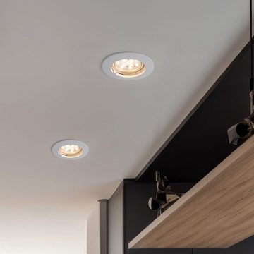 Paulmann LED Einbaustrahler, LED-Leuchtmittel fest verbaut, Warmweiß, Einbaustrahler Deckenlampe Einbauspot LED Badezimmerlampe weiß D 7,9cm