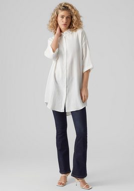 Vero Moda Hemdblusenkleid VMNATALI 3/4 LONG OVERSHIRT NOOS mit 3/4 Ärmel