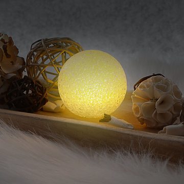 CEPEWA LED Dekolicht LED Deko Kugel Soft 3er Set Ø8cm warmweiß Kunststoff Lichtball