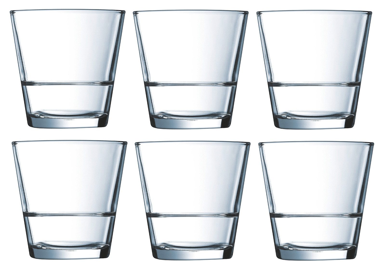 ARCOROC Whiskyglas 6 x Cocktailglas Dessertglas Tumbler STACK UP 320ml