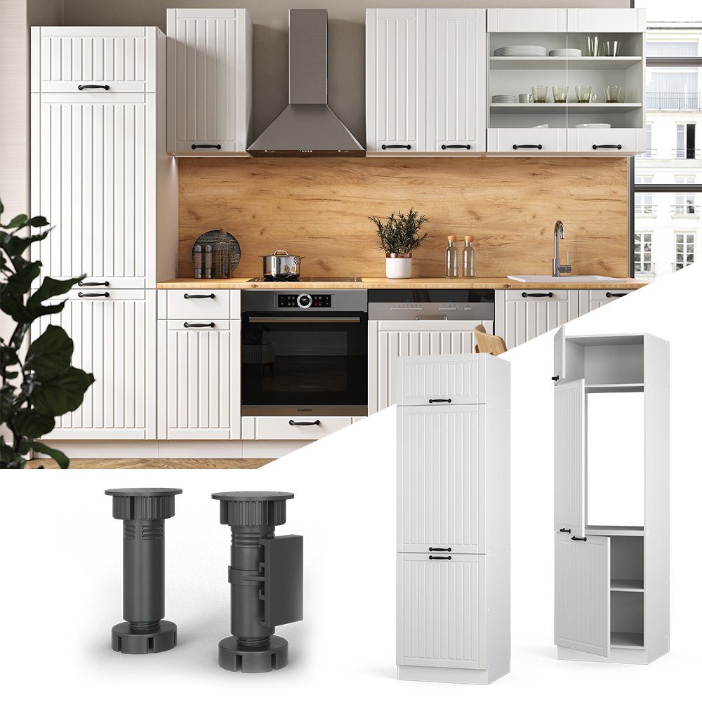 Vicco Kühlumbauschrank Fame-Line, Weiß Landhaus/Weiß, 60 günstig online kaufen