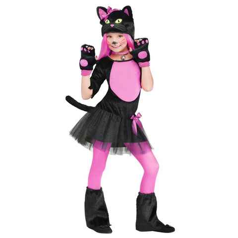 Fun World Kostüm Süße Katze, Niedliches Kätzchen Kostüm für Mädchen