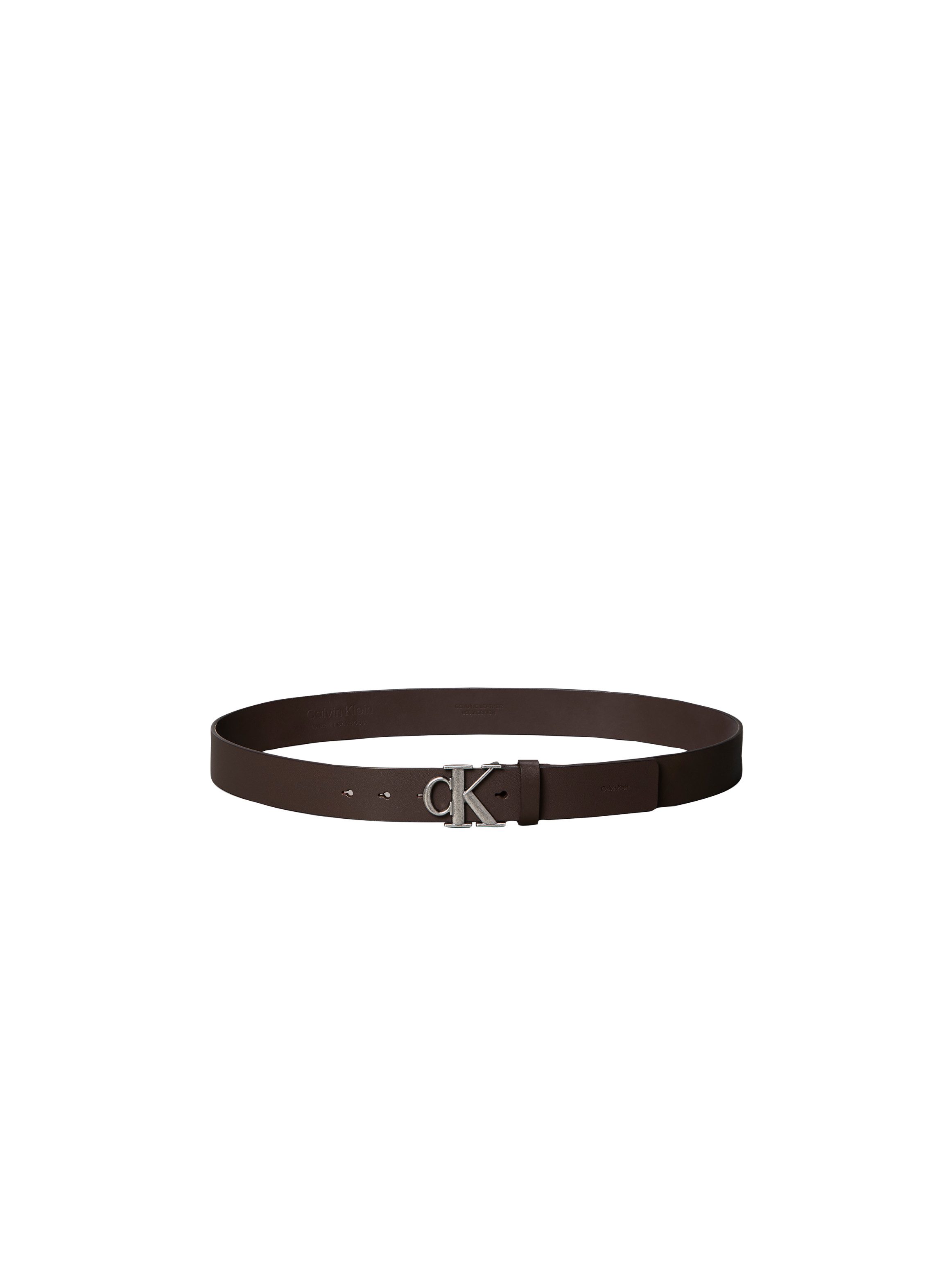 Calvin Klein Jeans Ledergürtel CK BUCKLE SMOOTH 35MM Größenverstellbar mit Metallschließe – Bild 2 von 4