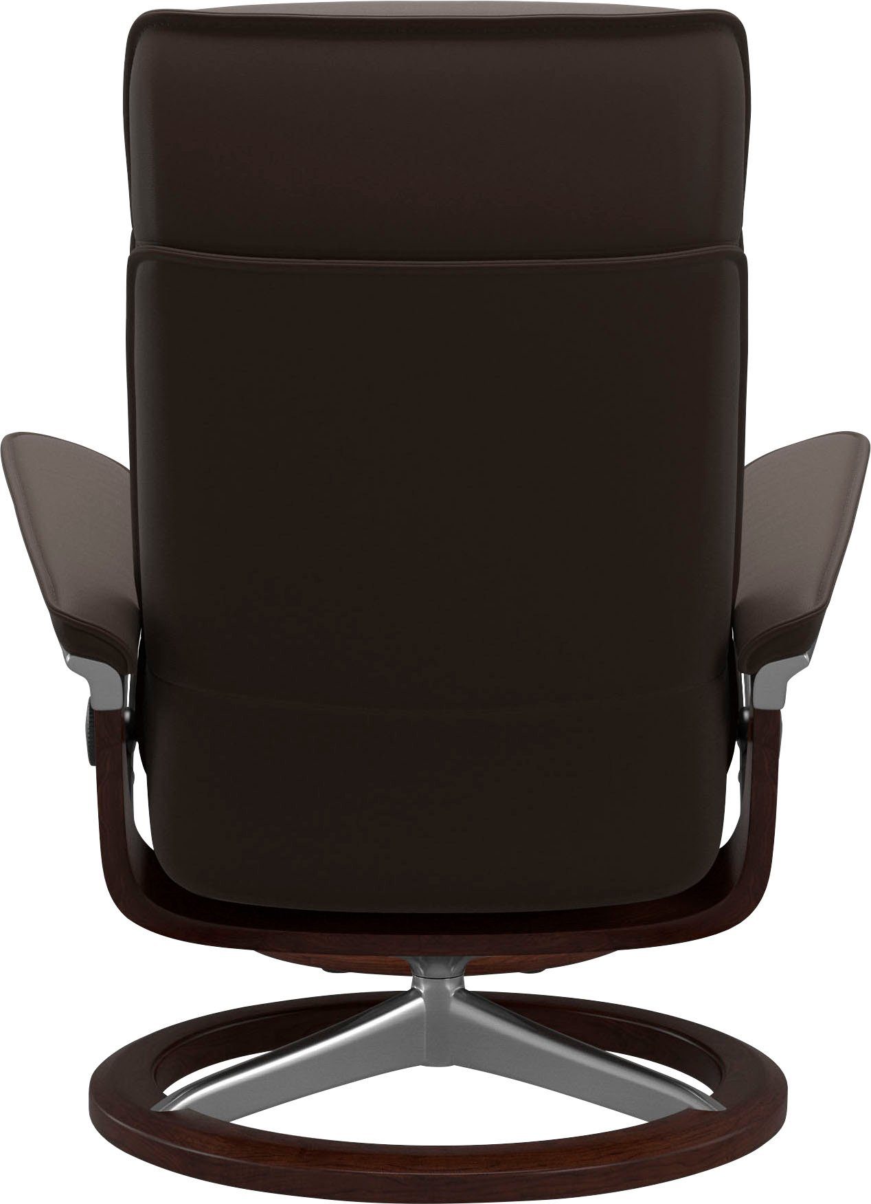 Stressless® Relaxsessel Signature BATICK & Hocker), mit Gestell L, Base, inkl. (Set, Braun Größe M Admiral brown Relaxsessel