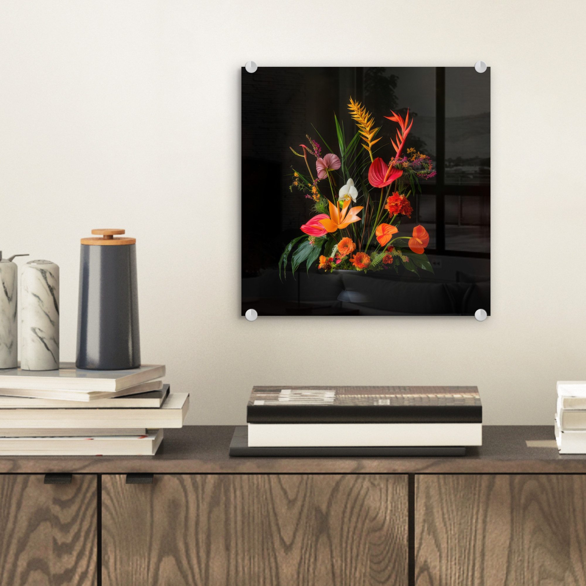 MuchoWow Acrylglasbild Schale - Strauß - günstig online kaufen