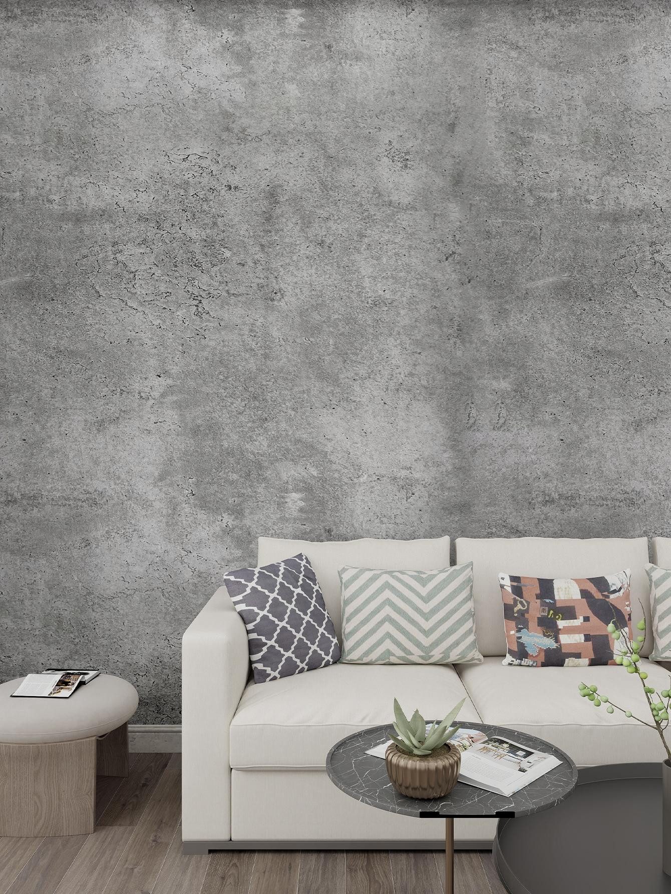 HomeBella Mustertapete Tapete Betonlook Selbstklebend Einfach zu montieren günstig online kaufen