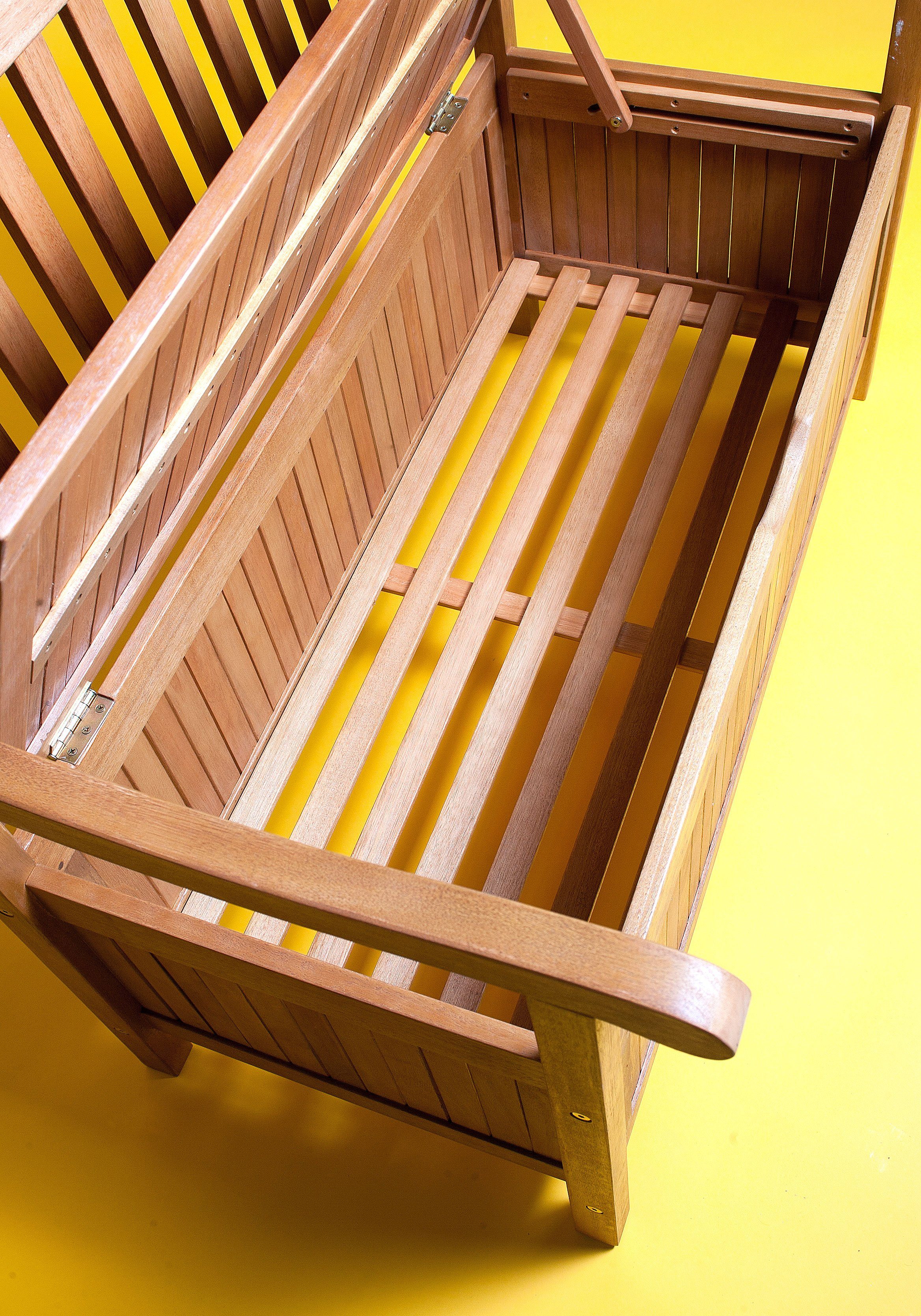 Sedex Truhenbank Truhenbank Greena aus Eukalyptusholz, integriertes Staufac günstig online kaufen