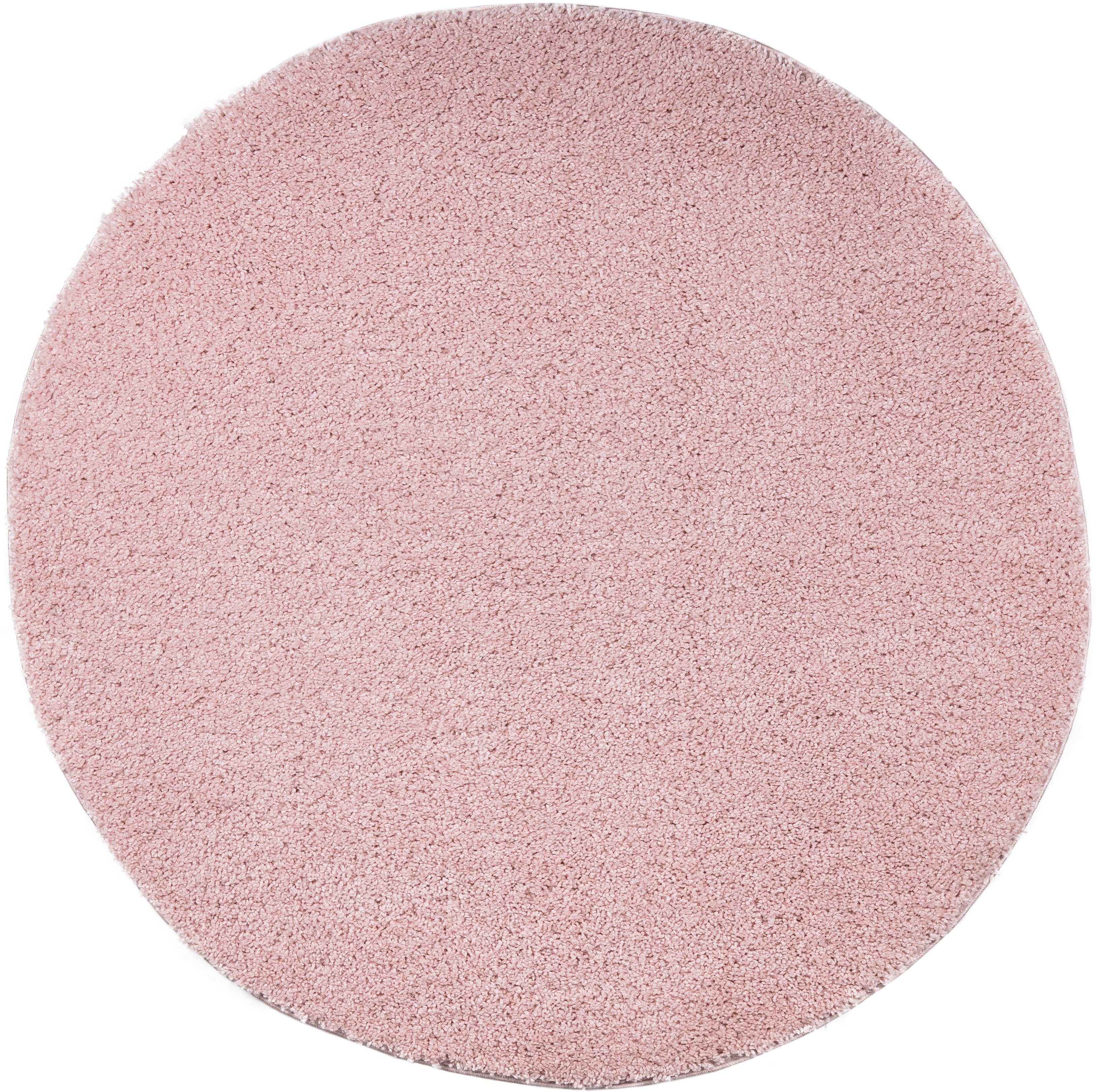 Teppich Shaggy 30, Home affaire, rund, Höhe: 30 mm, Teppich in Uni-Farben, besonders weich und kuschelig rosa