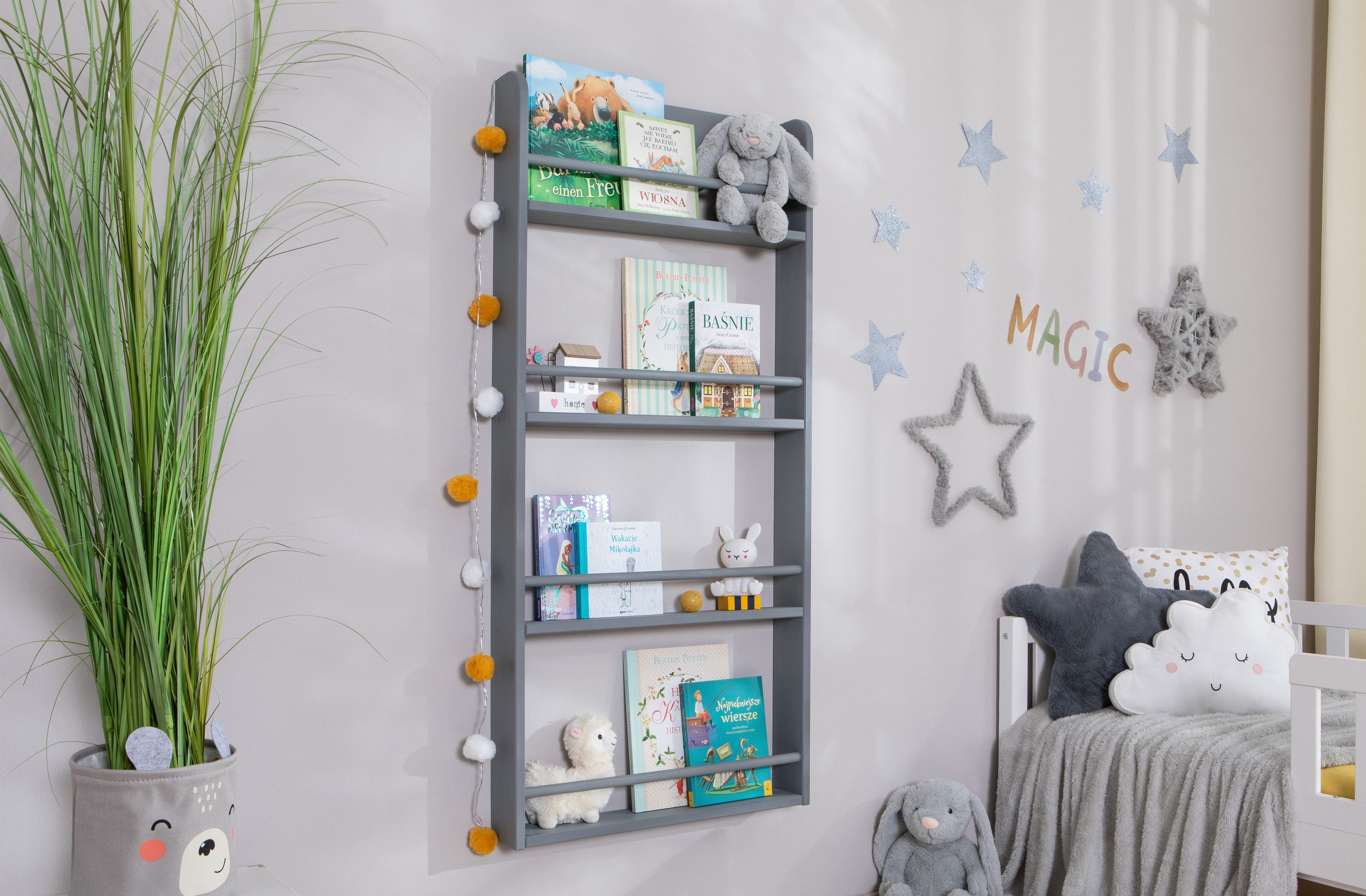 Ticaa Wandregal Kinder Bücherregal Toni 55x80 günstig online kaufen