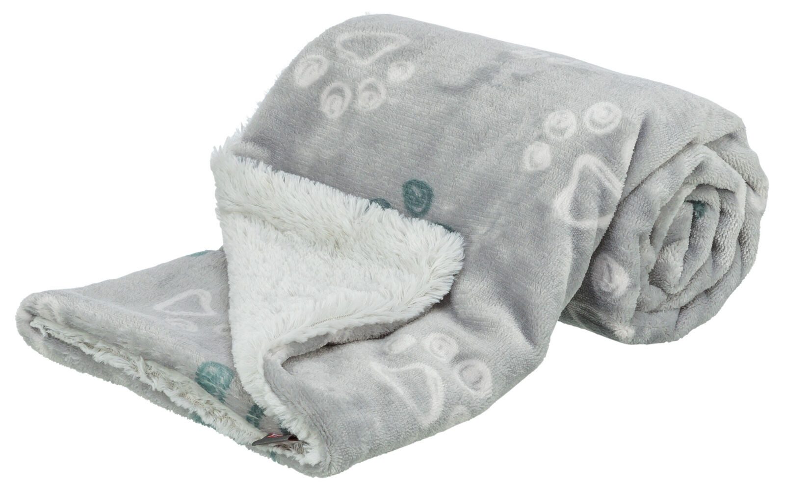 TRIXIE Tierdecke Decke Jimmy Soft - hellgrau - 100 × 70 cm