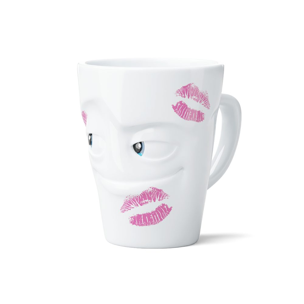 FIFTYEIGHT PRODUCTS Tasse FIFTYEIGHT 4-er Set Henkelbecher mit Schale Movie Edition, 4-tlg., Porzellan, 100% Made in Germany