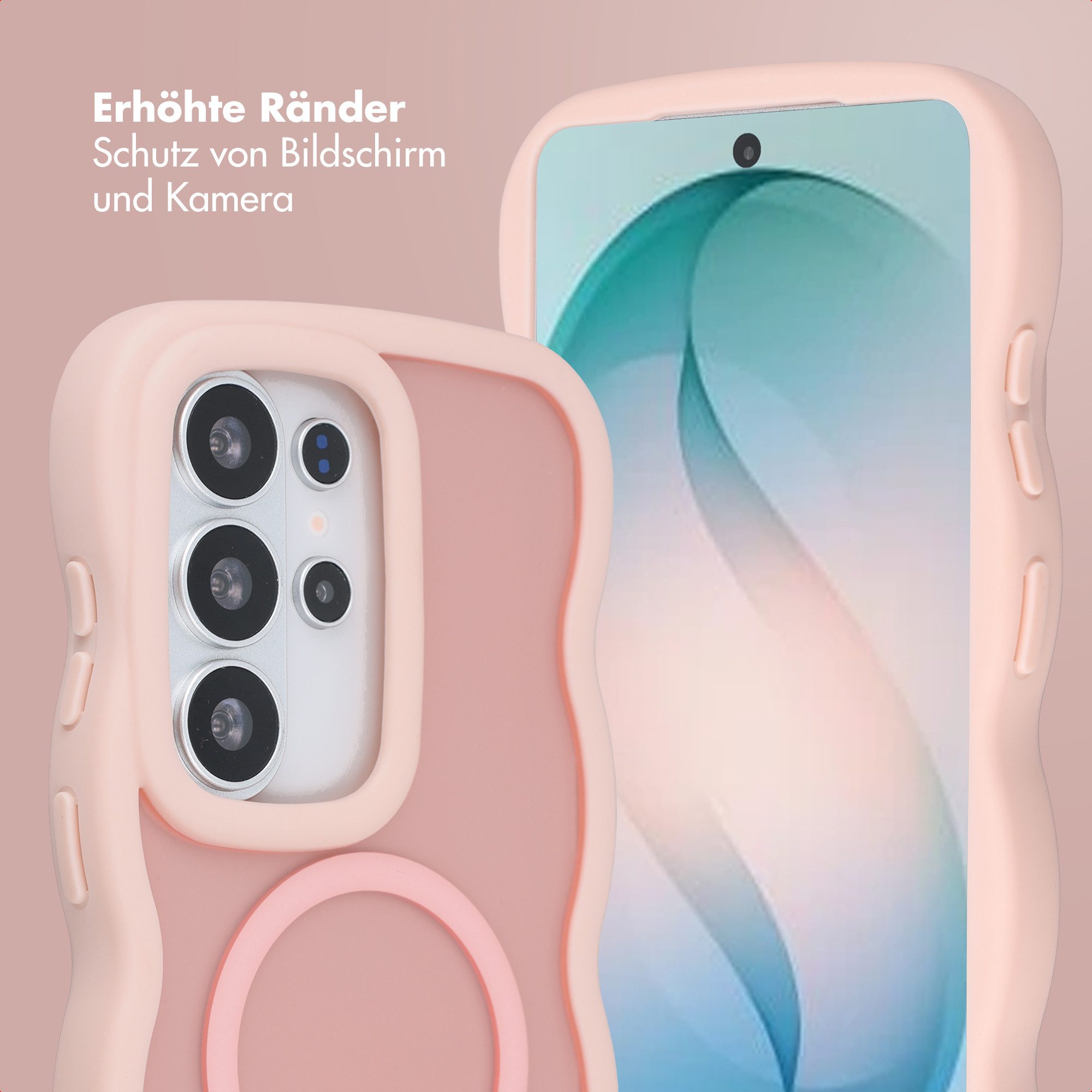 Selencia Backcover Selencia Wavy Backcover mit MagSafe Samsung Galaxy S26 Ultra - Soft Pi – Bild 4 von 5