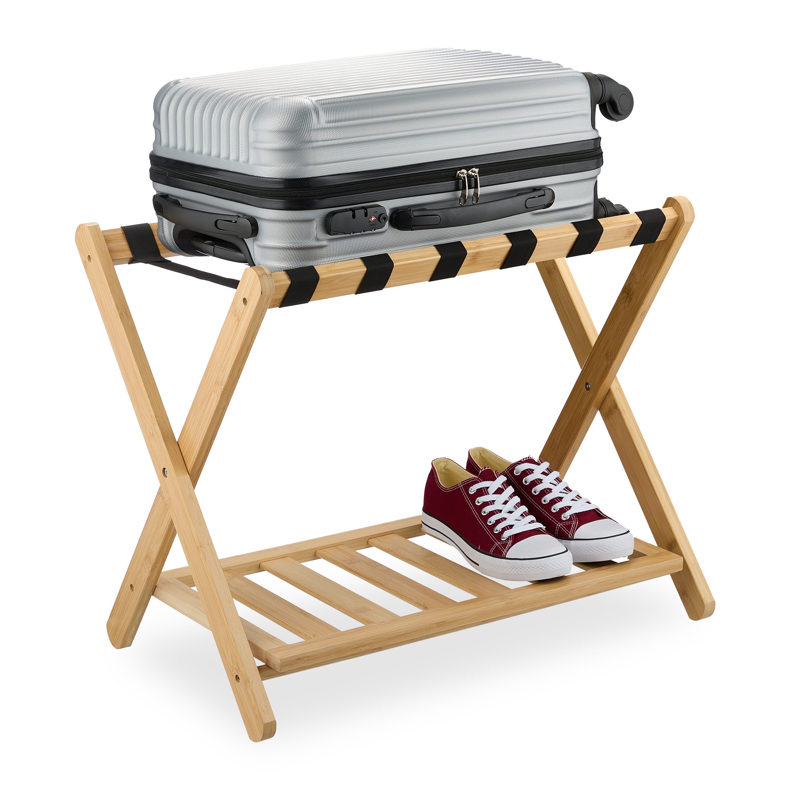 Möbel Kofferständer Luggage Kofferablage Kofferbo Produktbild-Vorschau 8
