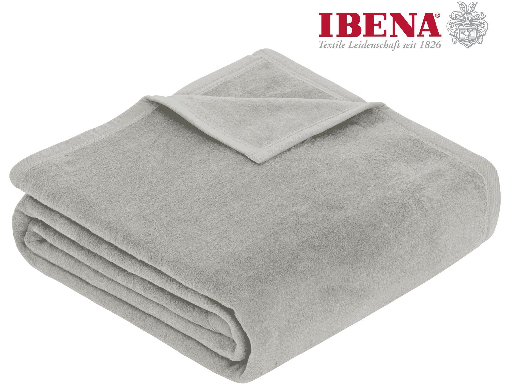 Wohndecke Luxus, IBENA, verschiedene Größen, unifarbenes Design, Kuscheldecke