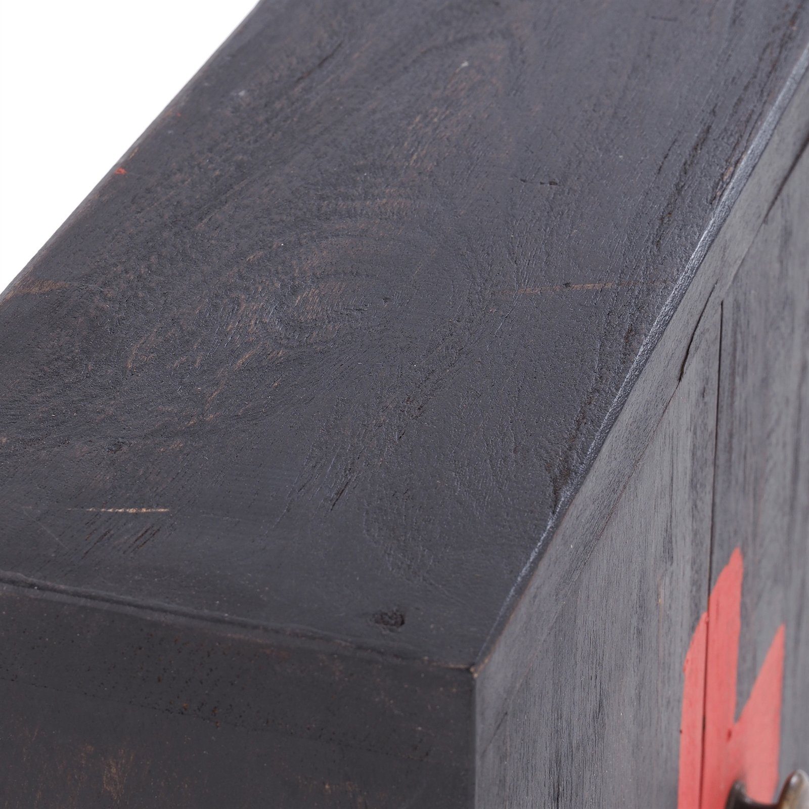 DESIGN DELIGHTS Wandregal MEDIZINSCHRANK "MEDIC", schwarz-natur Farbe: Wandschrank, Mahagoni, 35x35x13 cm, 04