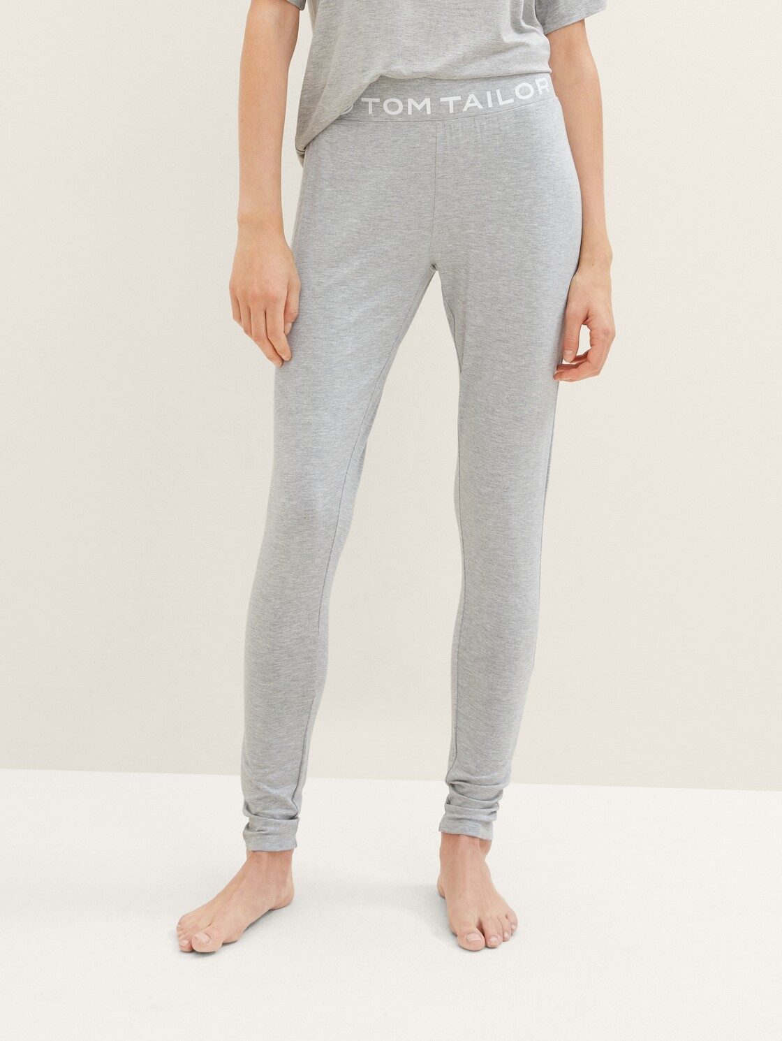 TOM TAILOR Pyjamahose Bodywear Loungewear Leggings mit Logo-Print