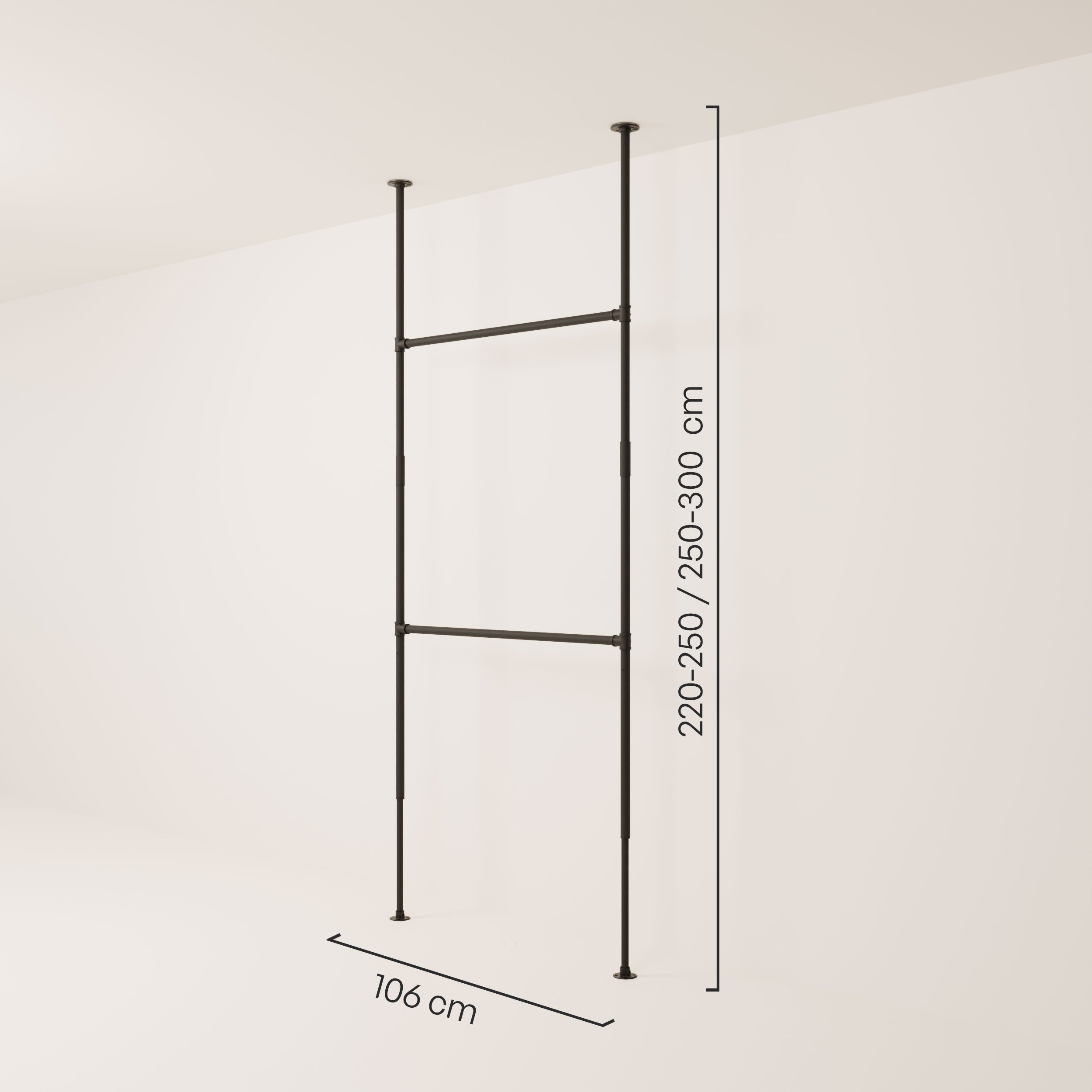 pamo. design Kleiderständer Garderobe LOFT, offener Kleiderschrank, höhenve günstig online kaufen