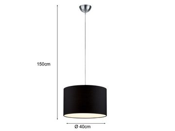 meineWunschleuchte LED Pendelleuchte, Dimmfunktion, LED wechselbar, Warmweiß, Lampe über-n Esstisch Design-klassiker Lampenschirm-e Stoff, Ø40cm