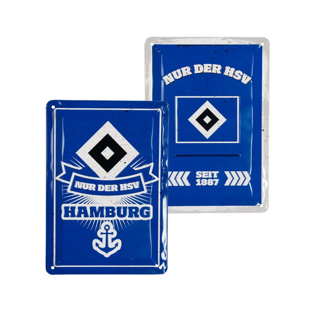 VertriebsArena GmbH Wanddekoobjekt HSV Blechschild 2er Set