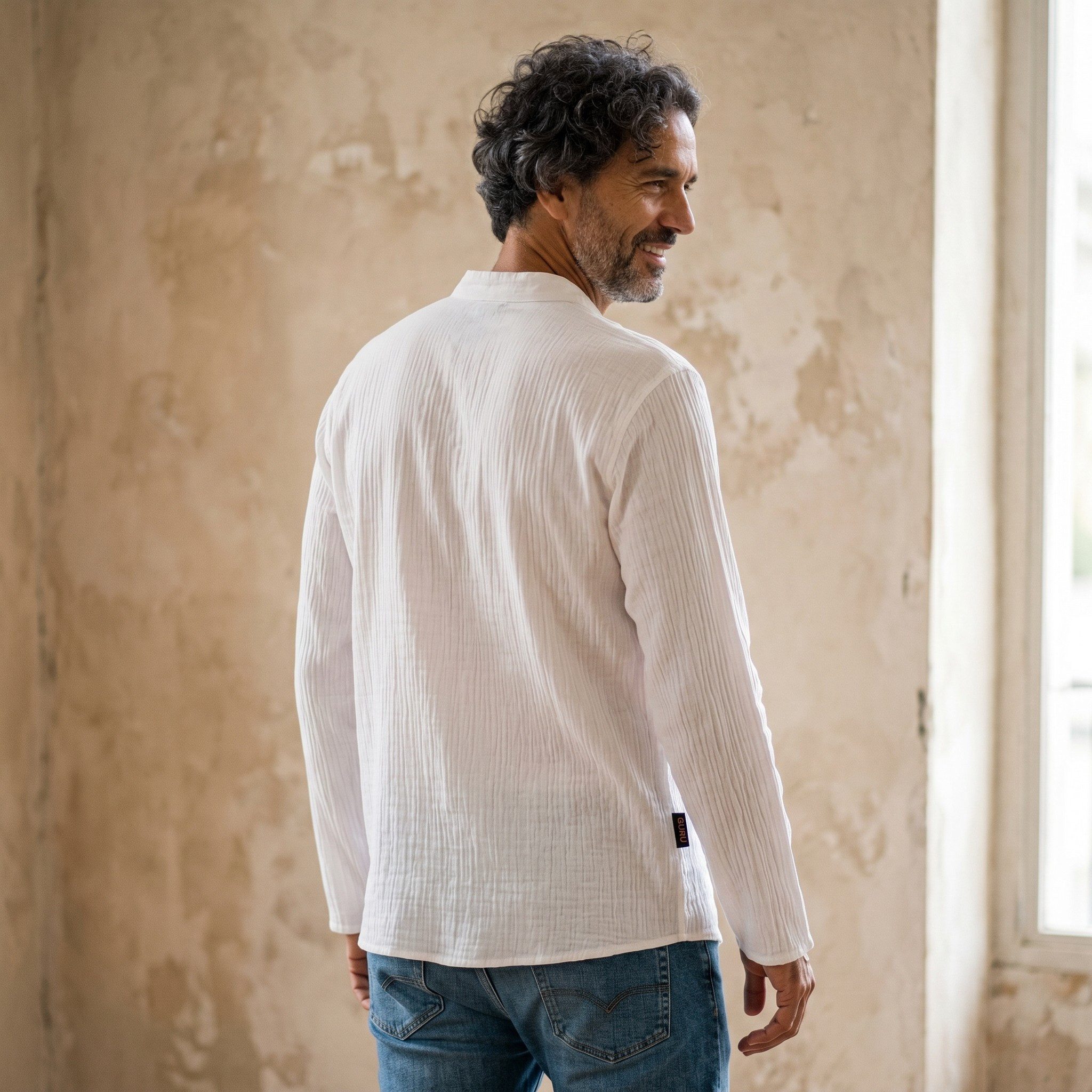 Guru-Shop Hemd & Shirt Freizeithemd, Yoga Hemd, Schlupfhemd, Goa.. Ethno Style, alternative Bekleidung