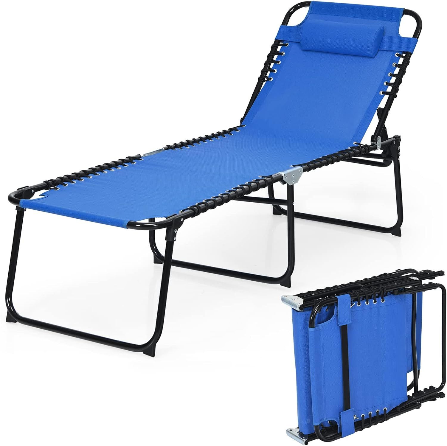 KOMFOTTEU Campingliege Klappbare Sonnenliege Wasserdicht Liegestuhl günstig online kaufen