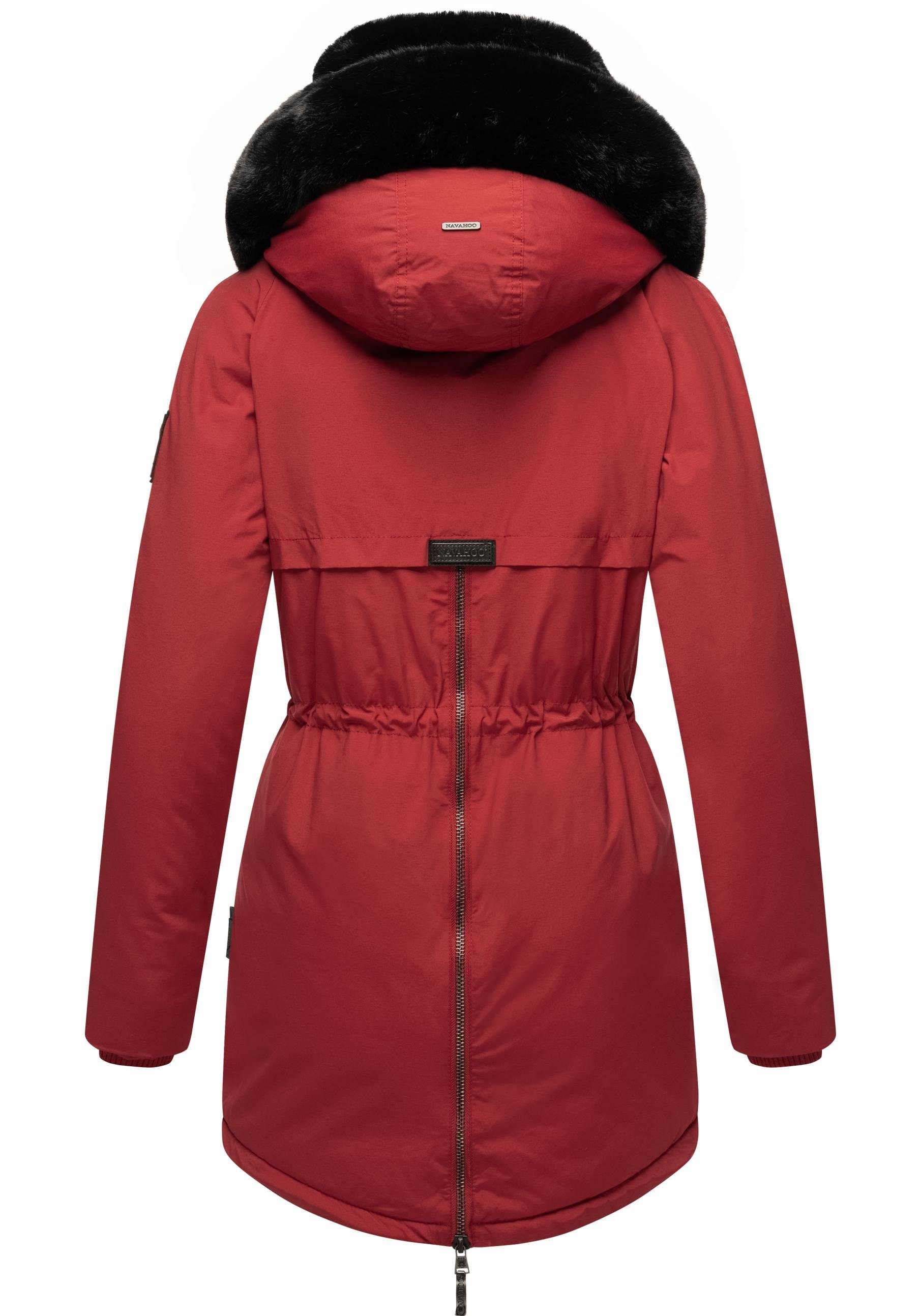 Navahoo Wintermantel Sweety Deluxe modischer Winterparka mit großer doppelter Kapuze