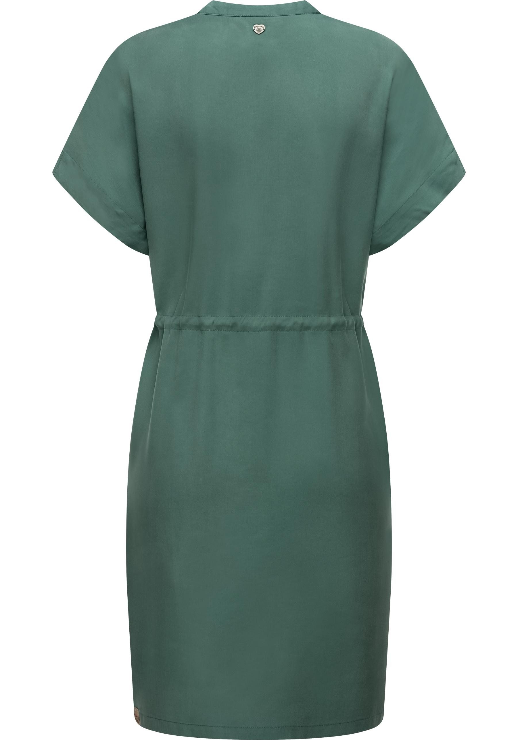 Ragwear Blusenkleid Roisa stylisches Sommerkleid mit Bindeband