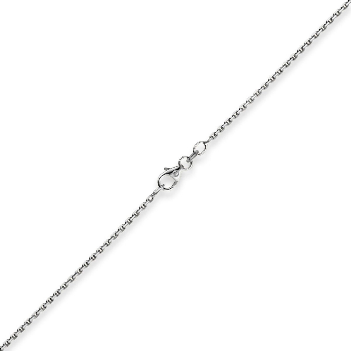 Schmuck Krone Goldkette 1,5mm Ankerkette aus 585 Weißgold, 55cm, Gold 585