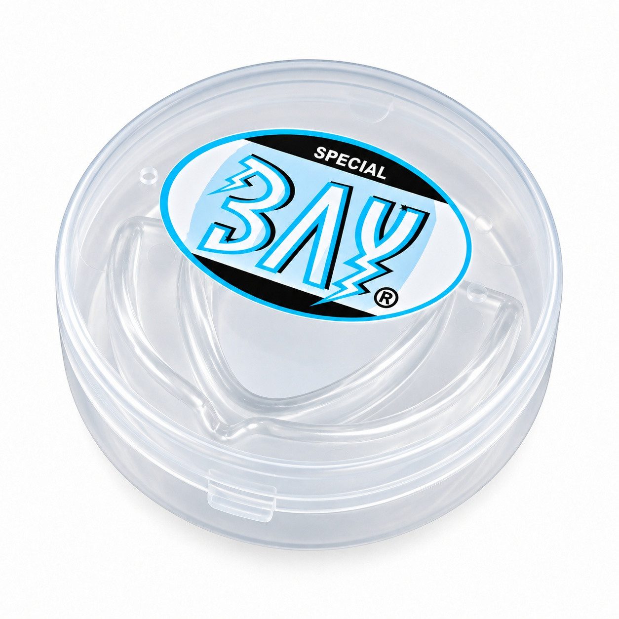 BAY-Sports Zahnschutz Zahnschützer mit Klick Box Kinder transparent Sport Mundschutz, Deutsche Marke, Anpassung im Wasserbad – Bild 2 von 5