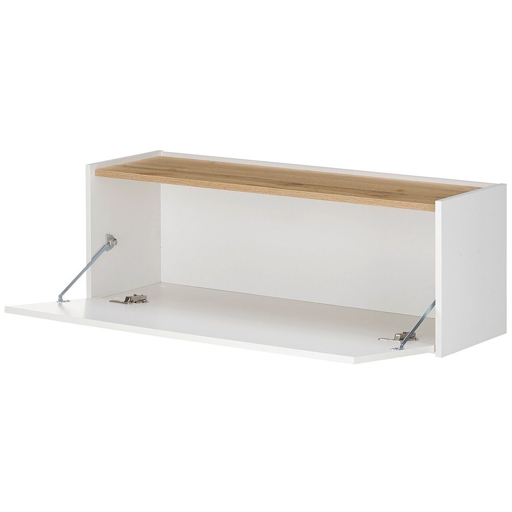 Lomadox Hängeschrank CRISP-61 in anthrazit mit Wotan Eiche, ca. 100/35/30 cm