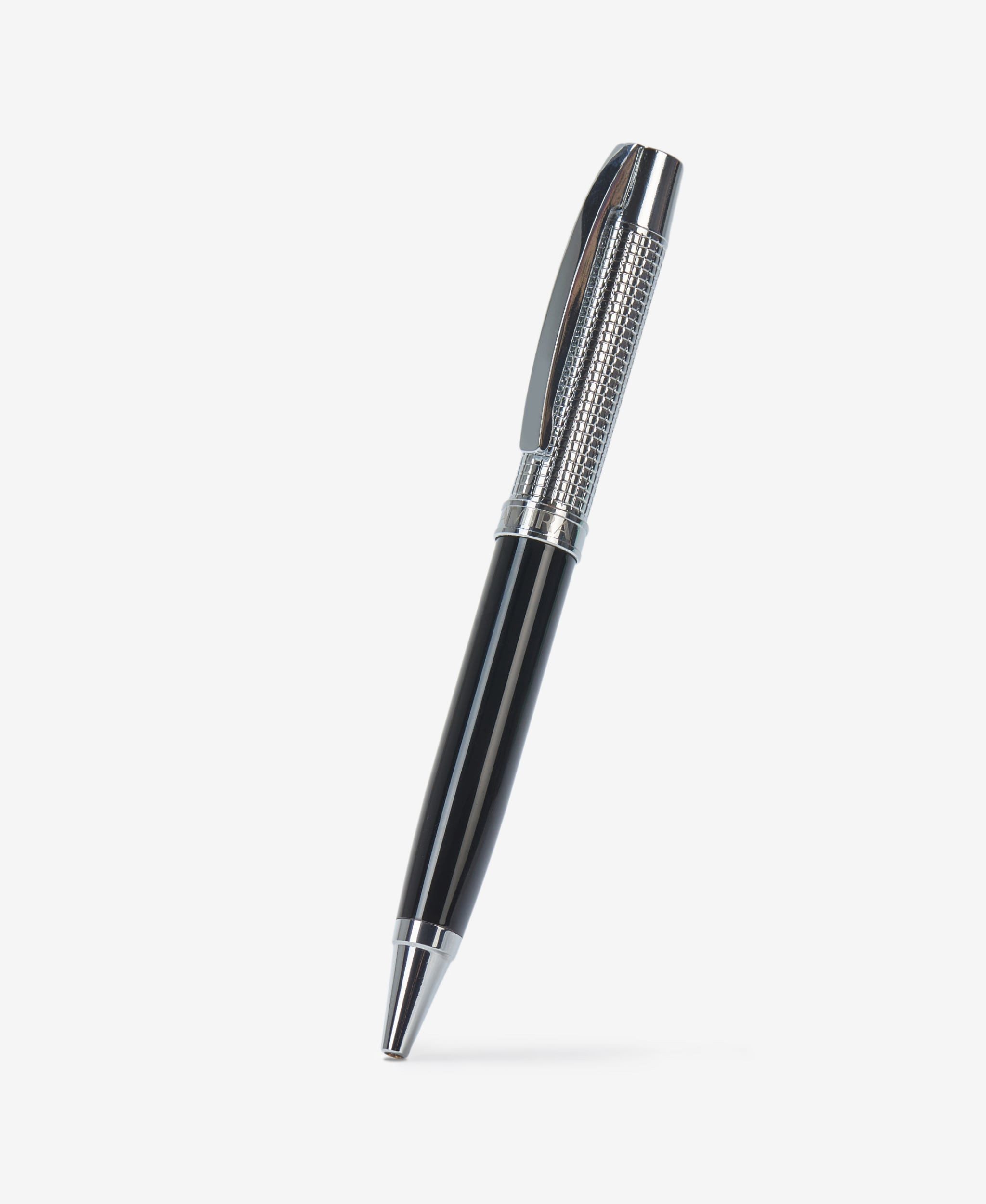 GLAMIRA Kugelschreiber Metallkugelschreiber - Schwarz mit Silber, (1-tlg), ideal auch als Geschenk