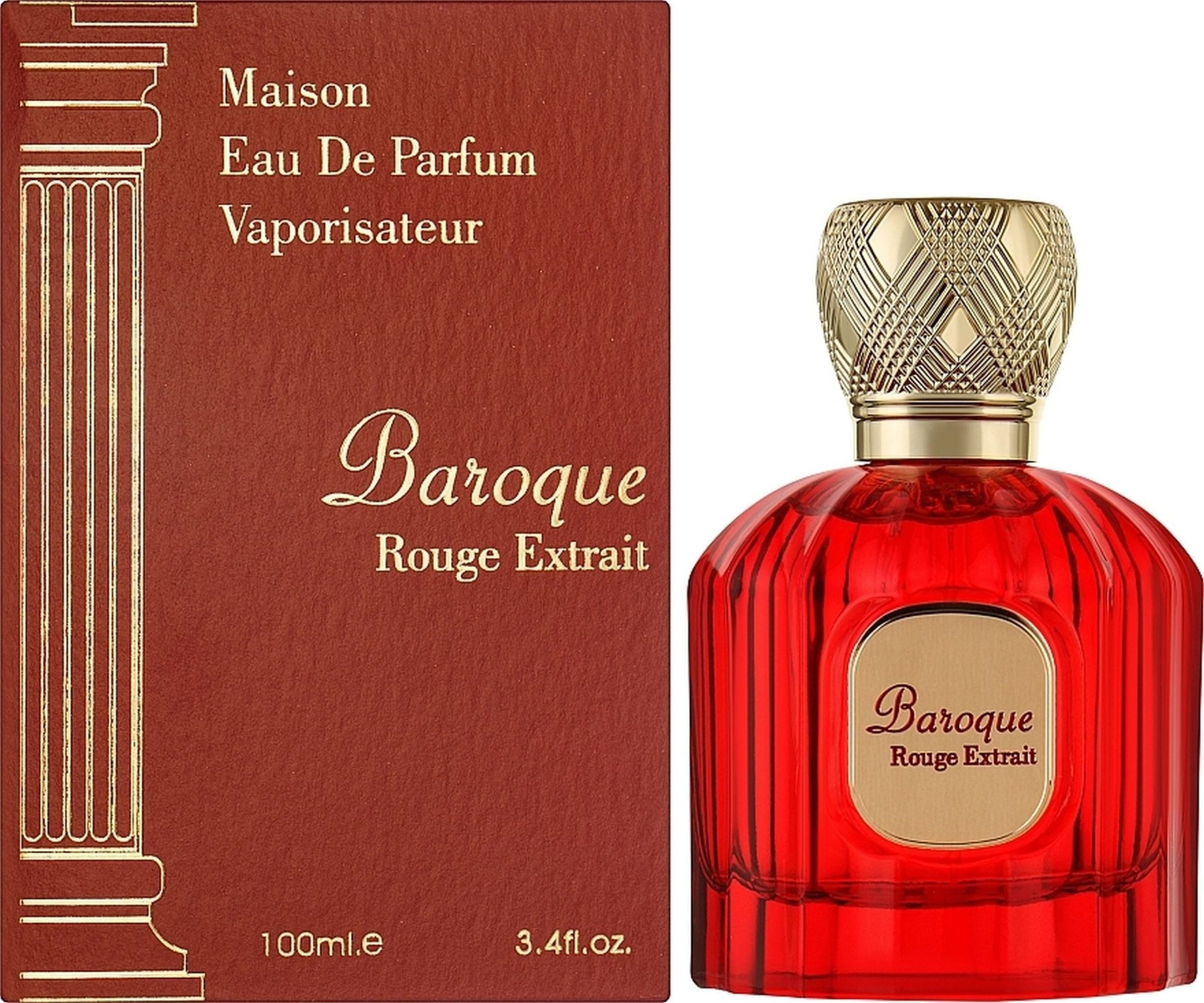 Maison Alhambra Duft-Set Baroque Rouge Extrait EDP Damen Herren Spray, Orientalisch-ambrierter Duft mit Safran, Jasmin, Mandeln und Ambergris