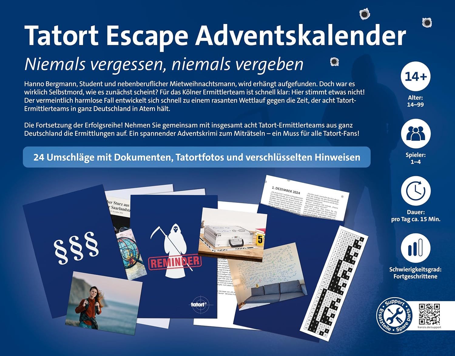 Franzis Verlag Spielzeug-Adventskalender 67227 - Niemals vergessen, niemals vergeben