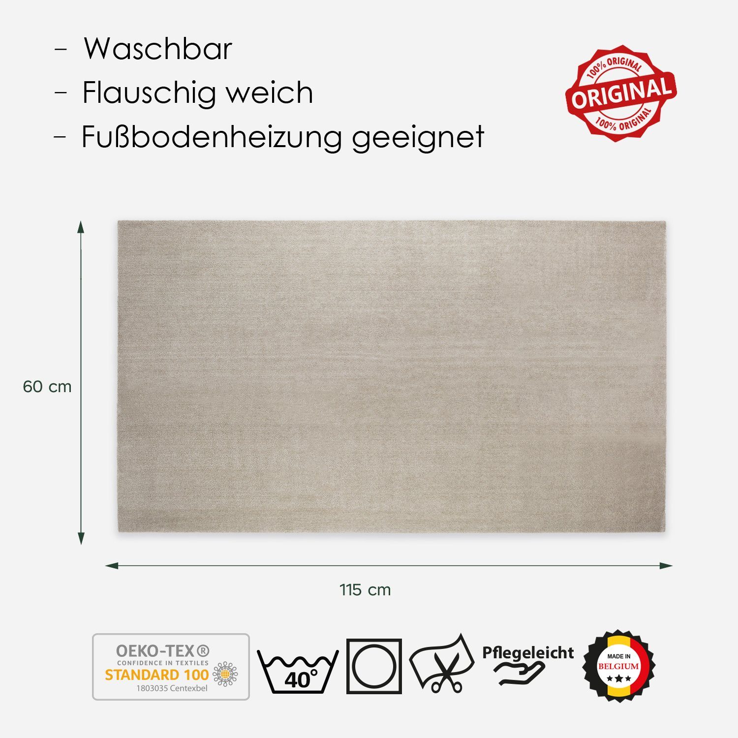 DomDeco Teppich Waschbarer Teppich FEEL günstig online kaufen