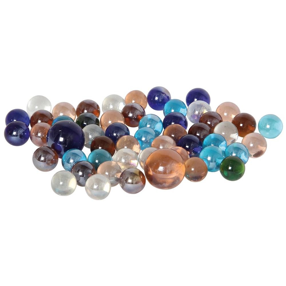 Bartl Spiel Glas Murmeln klar bunt 300g, Deko Glaskugeln 16 mm
