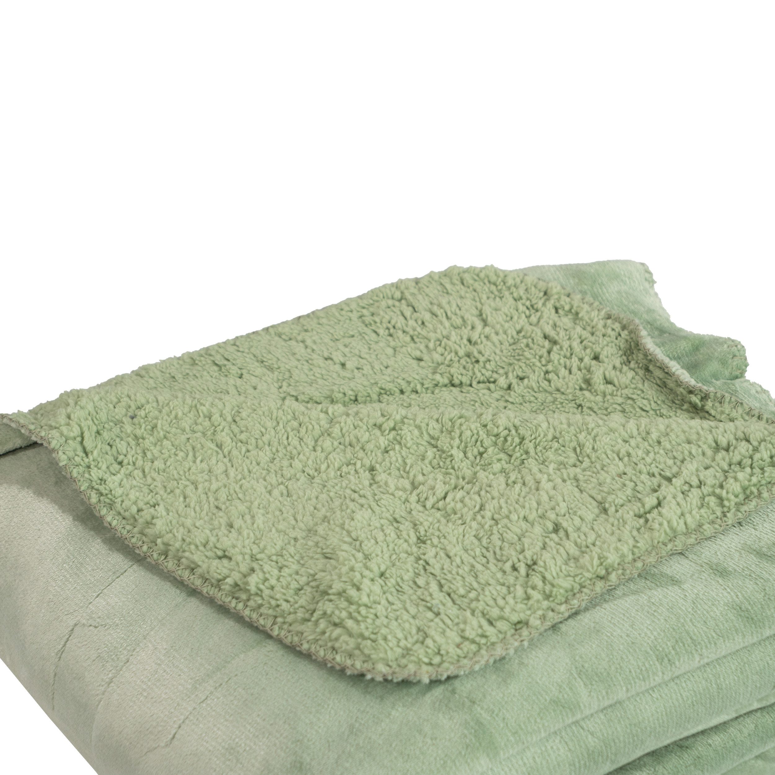 Wohndecke Flanell und Sherpa, KiNZLER, Oberseite günstig online kaufen