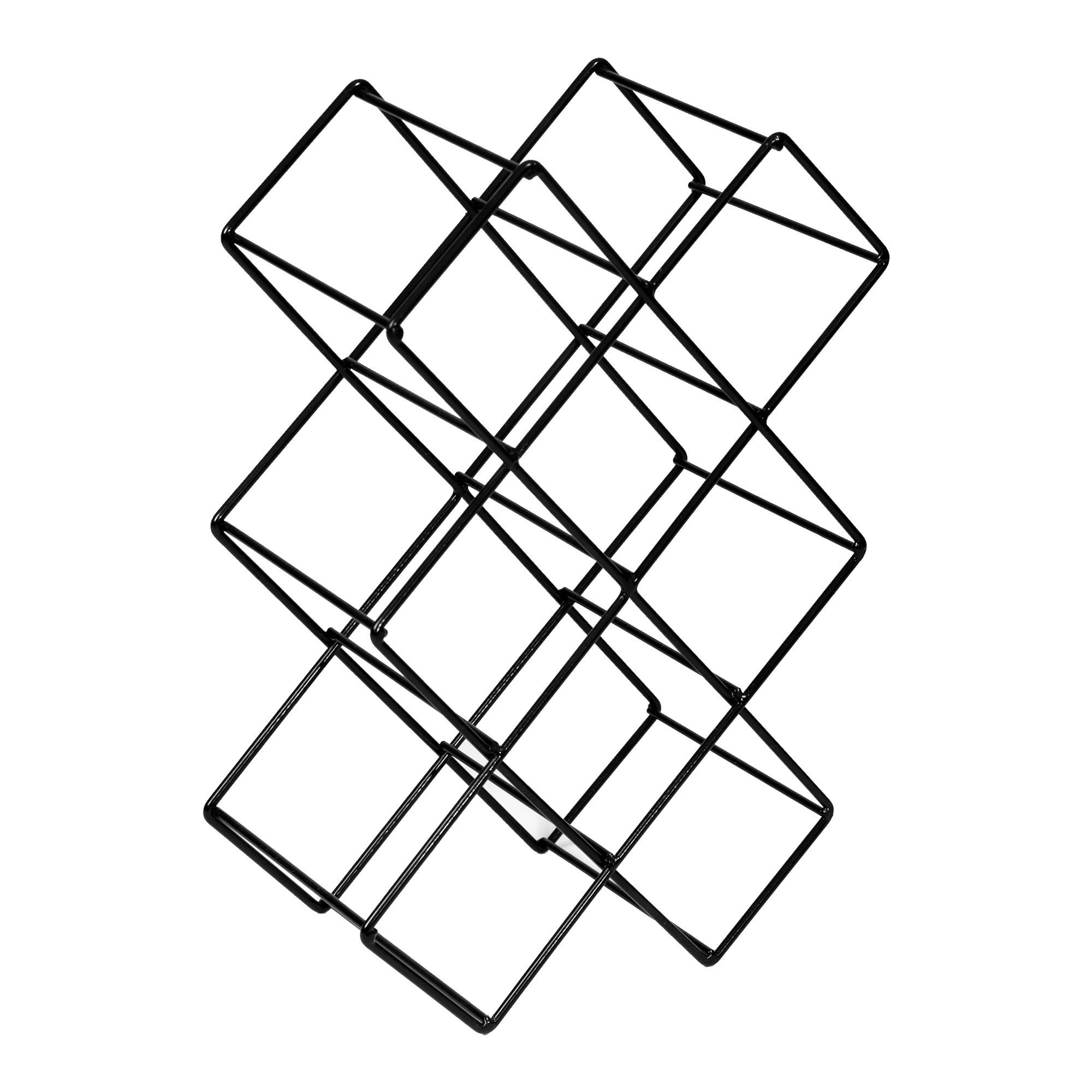 en.casa Weinregal, »Apremont« Weinflaschenhalter für 8 Flaschen Metall Schw günstig online kaufen