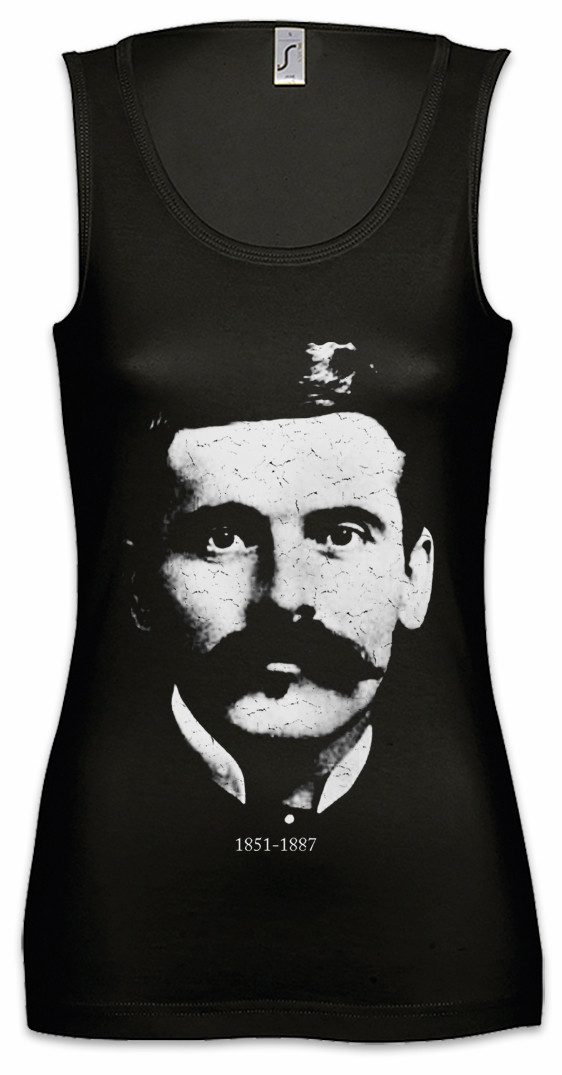 Tanktop Doc Holliday Portrait Ärmelloses Damen T-Shirt Western Gesetzloser