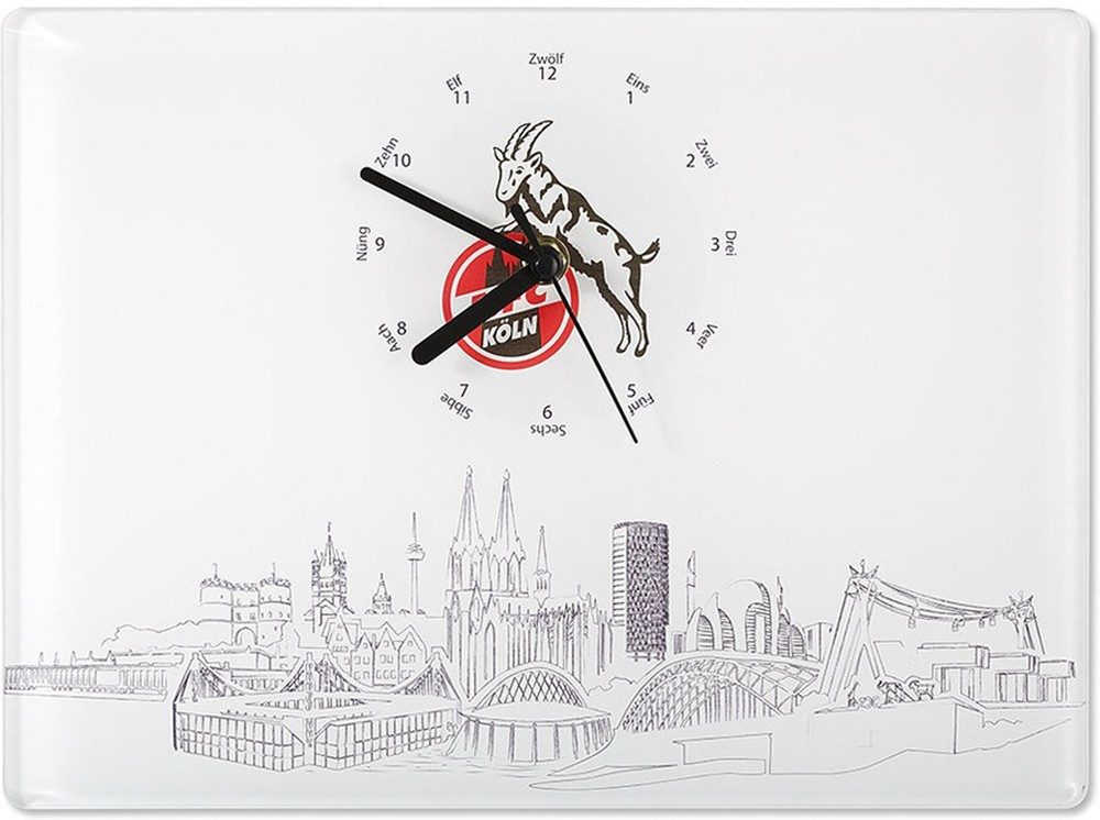 1. FC Köln Dekoobjekt Wanduhr Skyline günstig online kaufen