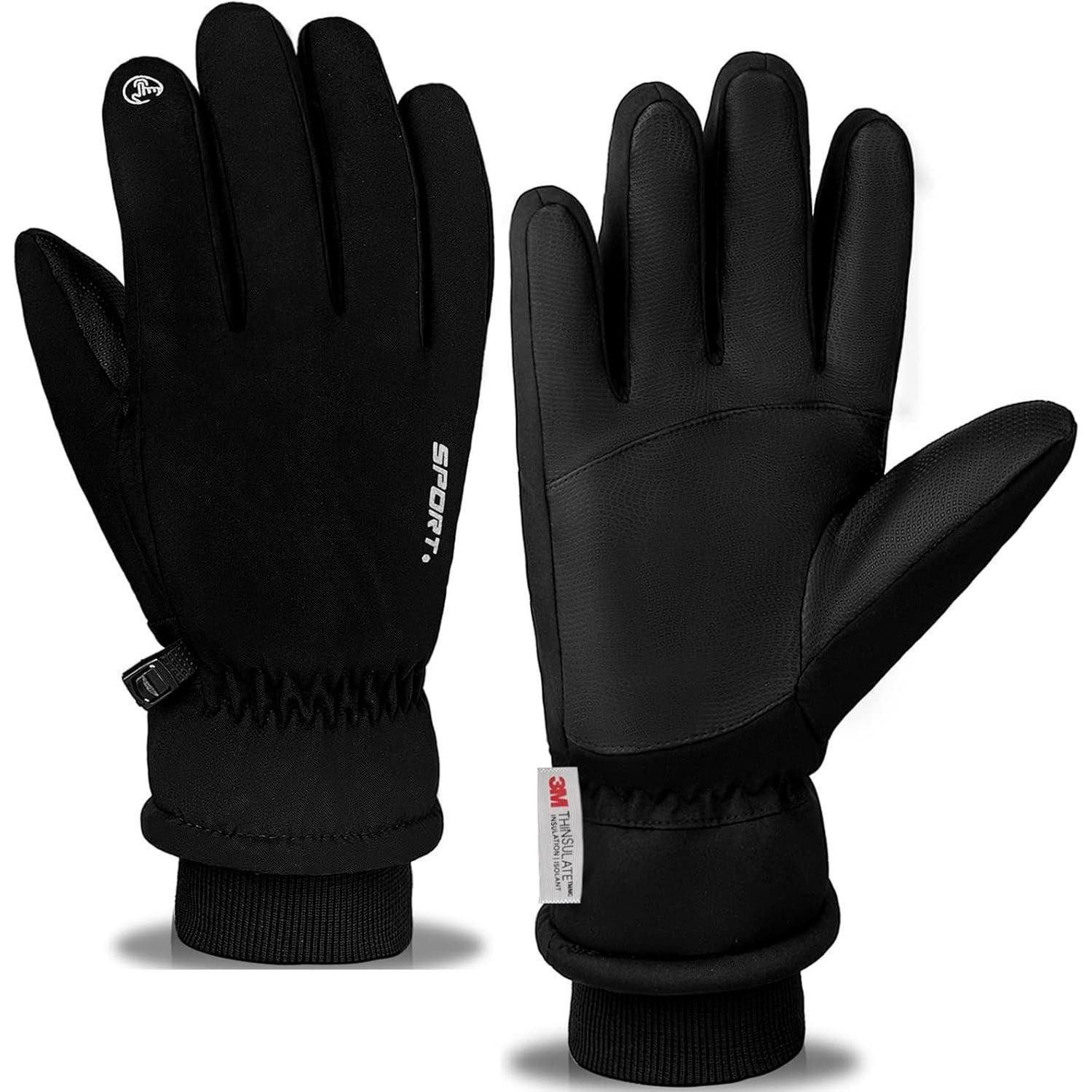 Multisporthandschuhe Winterhandschuhe Herren Damen Wasserdicht Skihandschuhe 3M Thinsulate