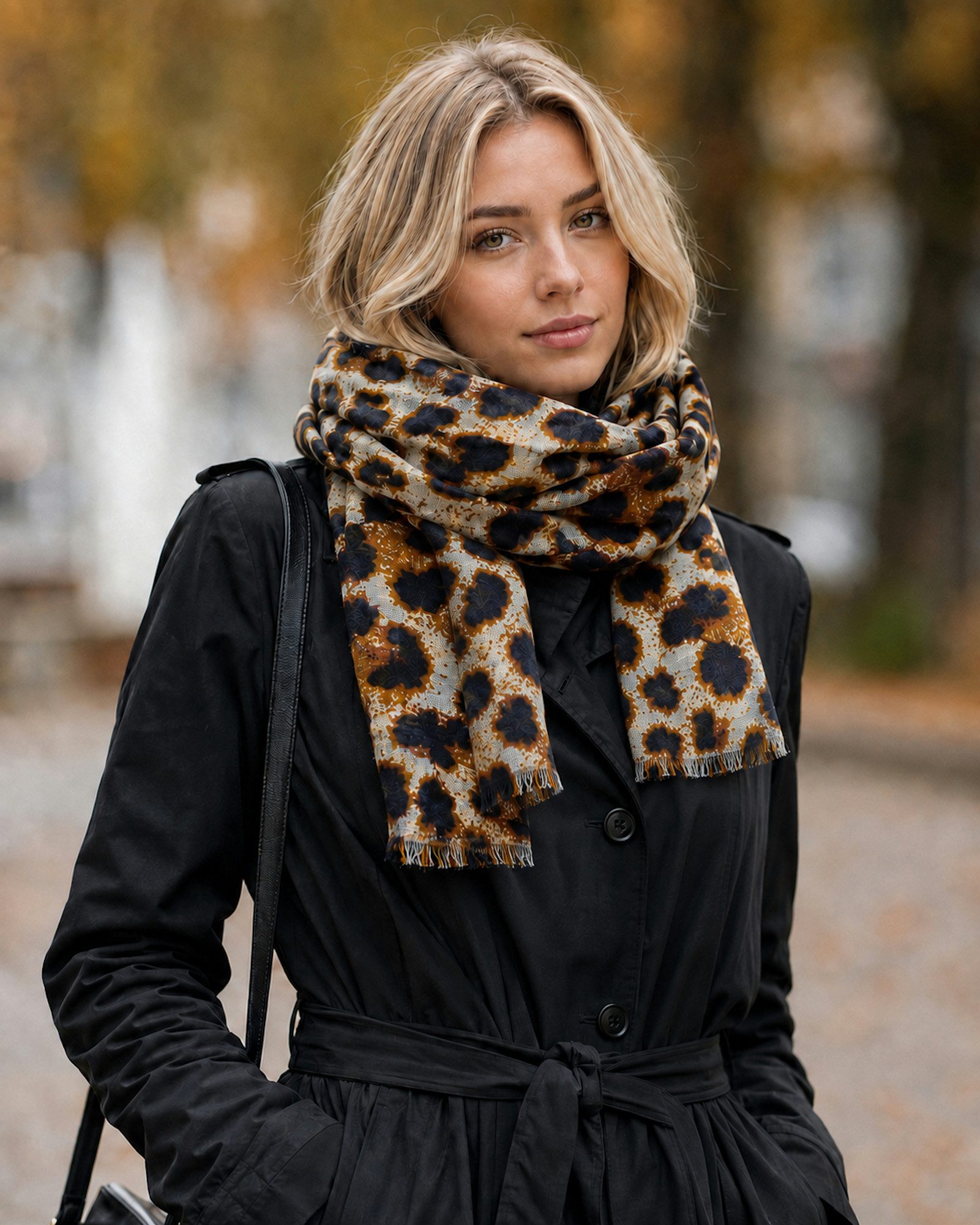 Ella Jonte Modeschal, leichter Leopardschal - Modisches Accessoire mit Animalprint - Viskose